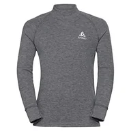 Koszulki dla dziewczynek - Odlo Unisex Active Warm Eco koszulka z długim rękawem, Odlo Steel Grey Melange, 104 cm - miniaturka - grafika 1
