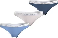 Majtki damskie - Tommy Hilfiger Stringi damskie, Vessel Blue/White/Blue Coast, L - miniaturka - grafika 1