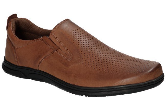 AMERICAN CLUB CY141 ELEGANCKIE SOLIDNE BUTY SKÓRZANE MODNE WSUWANE PÓŁBUTY MĘSKIE BR 43