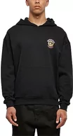 Bluzy męskie - Urban Classics Big Peace Hoody, męska bluza z kapturem, dostępna w wielu różnych kolorach, rozmiary od S do 5XL, czarny, M - miniaturka - grafika 1