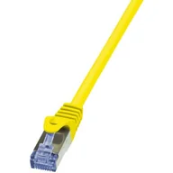 Patchcordy - LogiLink Kabel sieciowy CQ3037S CAT 6A S/FTP AWG 26/7 RJ45 1 m Żółty - miniaturka - grafika 1