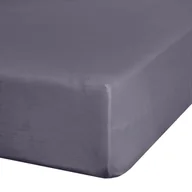 Prześcieradła - Wysokie prześcieradło 180x200+30cm bawełna jersey stalowe Eurofirany - miniaturka - grafika 1