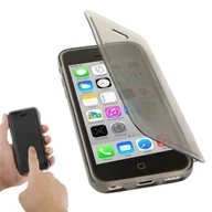 Etui i futerały do telefonów - Etui na telefon komórkowy Flip Quer do telefonu iPhone 5c szary - miniaturka - grafika 1