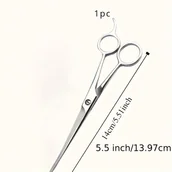 Nożyczki fryzjerskie - TEMU 1 szt. ProMaster Nożyczki Fryzjerskie ze Stali Nierdzewnej - Profesjonalne, Antypoślizgowe Uchwyty & Bezpieczny Design Kopułowy, Wytrzymałe - miniaturka - grafika 1