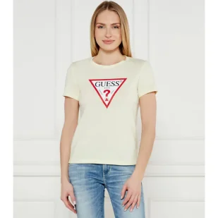 GUESS T-shirt Regular Fit - Koszulki i topy damskie - miniaturka - grafika 1