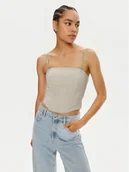 Koszulki i topy damskie - Patrizia Pepe Top 8C0729 A457-FE81 Szary Slim Fit - miniaturka - grafika 1