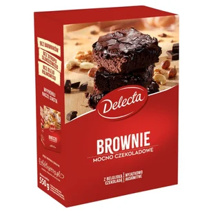DELECTA CIASTO BROWNIE 550G zakupy dla domu i biura 25525 - Dania w proszku - miniaturka - grafika 1
