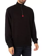Spodenki męskie - HUGO Męskie spodnie Durty Relaxed-Fit z bawełny French Terry, czarny (Black1), XXL - miniaturka - grafika 1