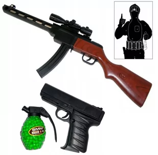 PEPESZA PISTOLET + PISTOLET, KULKI, TARCZA - Zabawki militarne - miniaturka - grafika 1