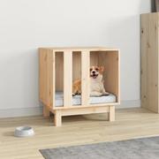 Budy dla psów - Domek dla psa, 50x40x52 cm, lite drewno sosnowe - miniaturka - grafika 1