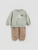 Komplety dla niemowląt - Reserved - Bawełniany komplet - brązowy - miniaturka - grafika 1