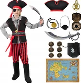 Stroje karnawałowe - Pirat Kostium Pirata Dla Dziecka Przebranie Strój Halloween 110 - 120Cm - miniaturka - grafika 1