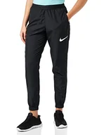 Spodnie rowerowe - Nike Damskie spodnie kompresyjne W NK SWOOSH RUN TRK, czarne/szare mgła/(białe), S - miniaturka - grafika 1