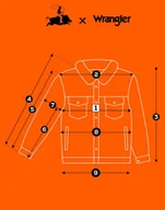 Kurtki damskie - Wrangler OVERSIZED SHERPA JACKET ocieplana damska kurtka katana jeansowa S - miniaturka - grafika 1