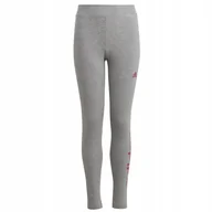 Legginsy - Legginsy adidas LIN TIG girls Jr IC3580 szary 164 - miniaturka - grafika 1
