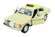 Samochody i pojazdy dla dzieci - Welly Mercedes-Benz E Klasa W123 Taxi 1:34 Samochód Nowy Metalowy Model - miniaturka - grafika 1