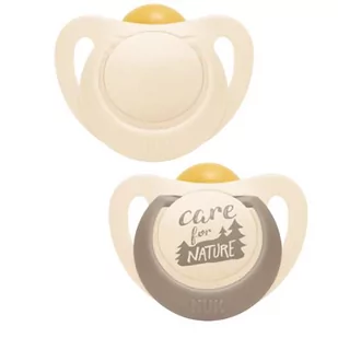 NUK lateksowy smoczek uspokajający For Nature (6-18 miesięcy) x 2 szt (beżowy) - Smoczki uspokajające - miniaturka - grafika 1