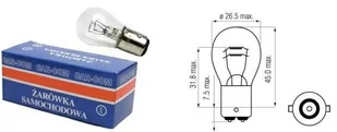 Żarówka Samochodowa 12V 21W Ba15S do Auta 10szt. - Żarówki samochodowe - miniaturka - grafika 1