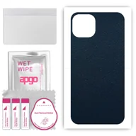 Folie ochronne do telefonów - Folia naklejka skórka strukturalna na TYŁ do Apple iPhone 13 - Skóra Granatowa - apgo SKINS - miniaturka - grafika 1