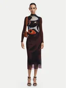 Sukienki - Desigual Sukienka codzienna Lincoln 24WWVK58 Brązowy Slim Fit - miniaturka - grafika 1