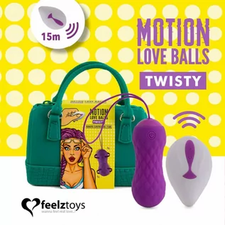 Kulki gejszy - FeelzToys Zdalnie sterowane jajeczko stymulujące Feelztoys Remote Controlled Motion Love Balls Twisty - grafika 1