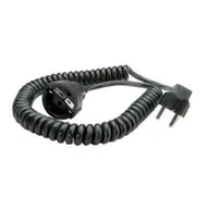 Kable - BACHMANN przedłużacz spiralny styku uziemiającego 230V/16A, czarny, 4 m - miniaturka - grafika 1