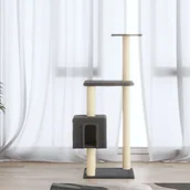 Drapaki dla kotów - vidaXL Drapak dla kota ze słupkami sizalowymi ciemnoszary 104 cm 171471 - miniaturka - grafika 1