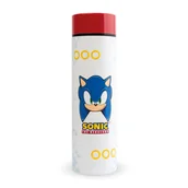 Shakery i bidony sportowe - Butelka na wodę Sonic The Hedgehog Termiczna metalowa Dla dzieci 420 ml - miniaturka - grafika 1