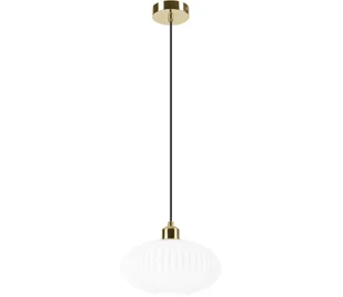 Żyrandol na lince HARMA 1xE27/15W/230V śr. 25 cm biały/złoty - Lampy sufitowe - miniaturka - grafika 1