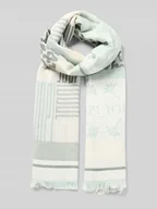 Apaszki i szaliki damskie - Szal z detalami z logo i frędzlami model ‘Ailis’ - miniaturka - grafika 1