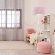 Lampy stojące - Biało-różowa lampa stojąca podłogowa dla dzieci STACY - miniaturka - grafika 1