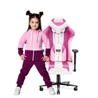 Fotele gamingowe - Fotel dziecięcy materiałowy Diablo X-Player 2.0 Marshmallow Pink: Kids Size - miniaturka - grafika 1