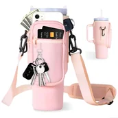 Kubki termiczne - Torba na kubek termiczny, transportowa z kieszeniami neoprenowa z paskiem - miniaturka - grafika 1