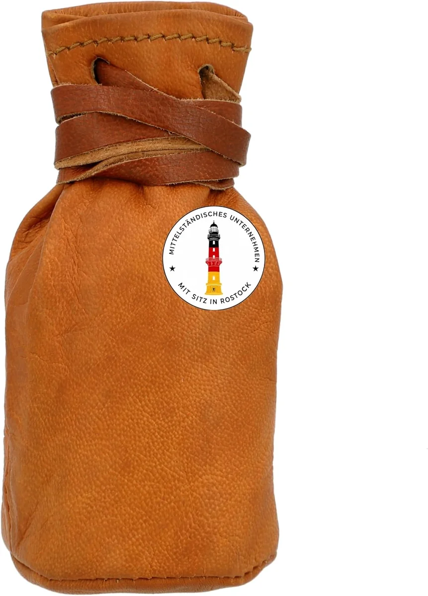 ETUI SKÓRZANE 7X12X7CM BRĄZOWE ZAPIĘCIE ŚCIĄGACZ UNISEX