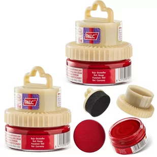 2x PALC PASTA W KREMIE 2W1 Z APLIKATOREM 50ML CZERWONY - Środki do obuwia i ubrań - miniaturka - grafika 1