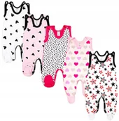 Śpiochy dla niemowląt - ŚPIOCHY Śpioszki ROZPINANE 5 PAK DZ 80 KLEKLE - miniaturka - grafika 1