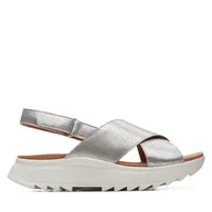 Sandały damskie - Sandały Clarks DashLite Wish 26171951 Srebrny - miniaturka - grafika 1