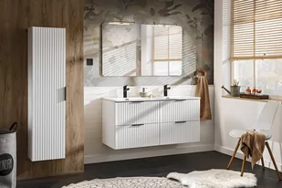 Zestaw 120 cm ADEL WHITE  z umywalką SKY120D - Meble łazienkowe - miniaturka - grafika 1