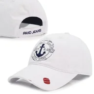Czapki i chusty sportowe męskie - CZAPKA z Daszkiem z KOTWICĄ Solidna Bejsbolówka BIAŁA Pako Jeans - miniaturka - grafika 1