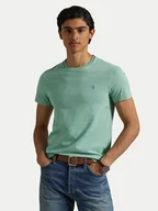 Koszulki męskie - Polo Ralph Lauren T-Shirt 710671438415 Zielony Slim Fit - miniaturka - grafika 1