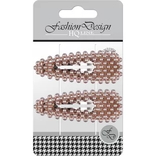 Top Choice Fashion Design Spinki typu "Pyk" perła rose gold (23804) 1op.-2szt - Ozdoby do włosów - miniaturka - grafika 1