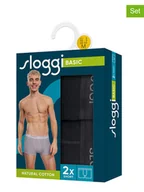 Majtki męskie - Sloggi Bokserki (2 pary) "Basic" w kolorze czarnym - miniaturka - grafika 1