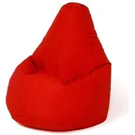 Pufy i podnóżki - Pufa worek sako GRUSZA intensywny czerwony XL 130x90 - miniaturka - grafika 1