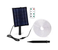 Lampy ogrodowe - Aigostar - LED Ściemnialna taśma solarna LED/5W/3,2V 5 m 2700K IP65 + pilot - miniaturka - grafika 1
