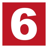 Systemy ekspozycyjne i znaki informacyjne - BC026 LICZBA 6, PS - PŁYTA PCV 1MM FOTOLUMINESCENCYJNA; (500X500MM) - miniaturka - grafika 1