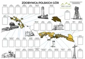 Mapy i plansze edukacyjne - Mapa plakat góry zdobywca polskich gór korona odznaka turystyczny prezent - miniaturka - grafika 1