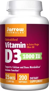 Jarrow Formulas Witamina D3 1000 IU (200 kaps.) - Witaminy i minerały - miniaturka - grafika 1