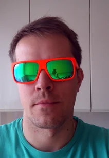 Okulary przeciwsłoneczne Neon Ride (orange fluo/green) - Okulary przeciwsłoneczne - miniaturka - grafika 2