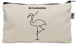 KOSMETYCZKA saszetka beżowa bawełna BE FLAMAZING flaming minimalizm KO_287 - Figurki dla dzieci - miniaturka - grafika 1