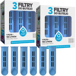 Dafi komplet 6 Filtrów wkładów do wody do butelki Soft Solid Niebieskie - Wkłady filtrujące - miniaturka - grafika 1
